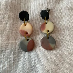 Handmade clay earrings